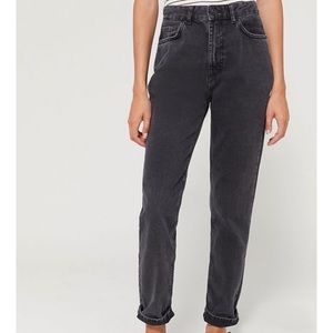 Urban Outfitters Washed Black Mom Jeans